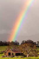 Rainbow and Barn - Cathey's Valley, CA